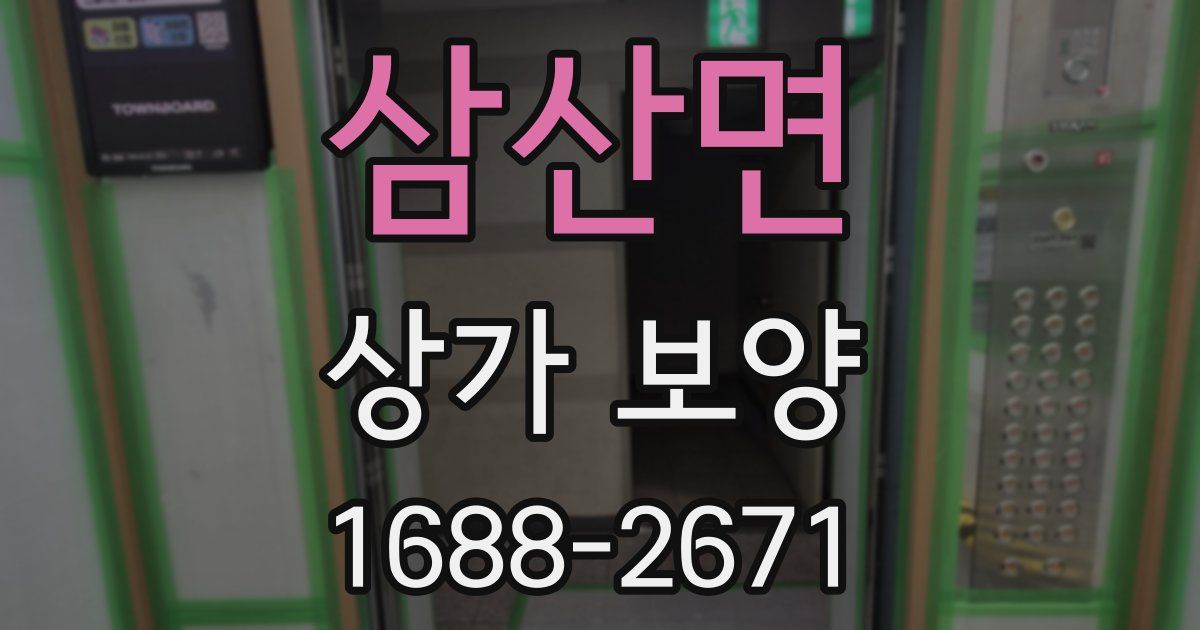 삼산면 상가 보양