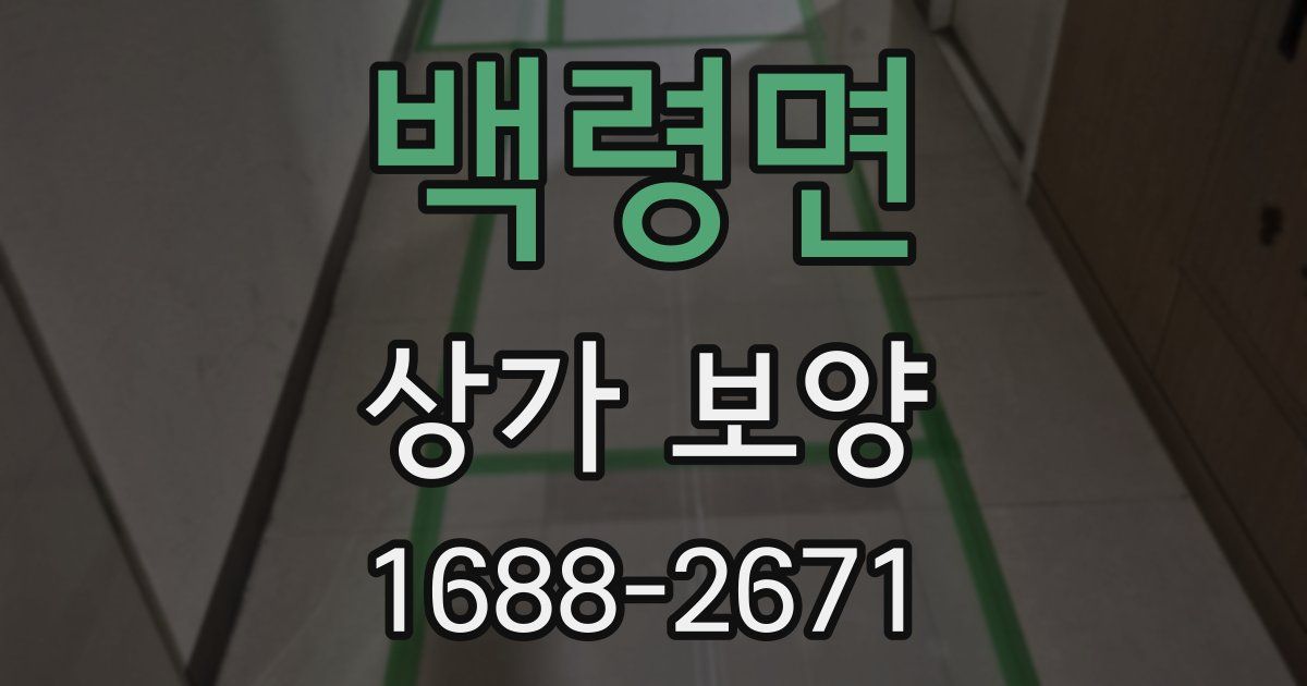 백령면 상가 보양