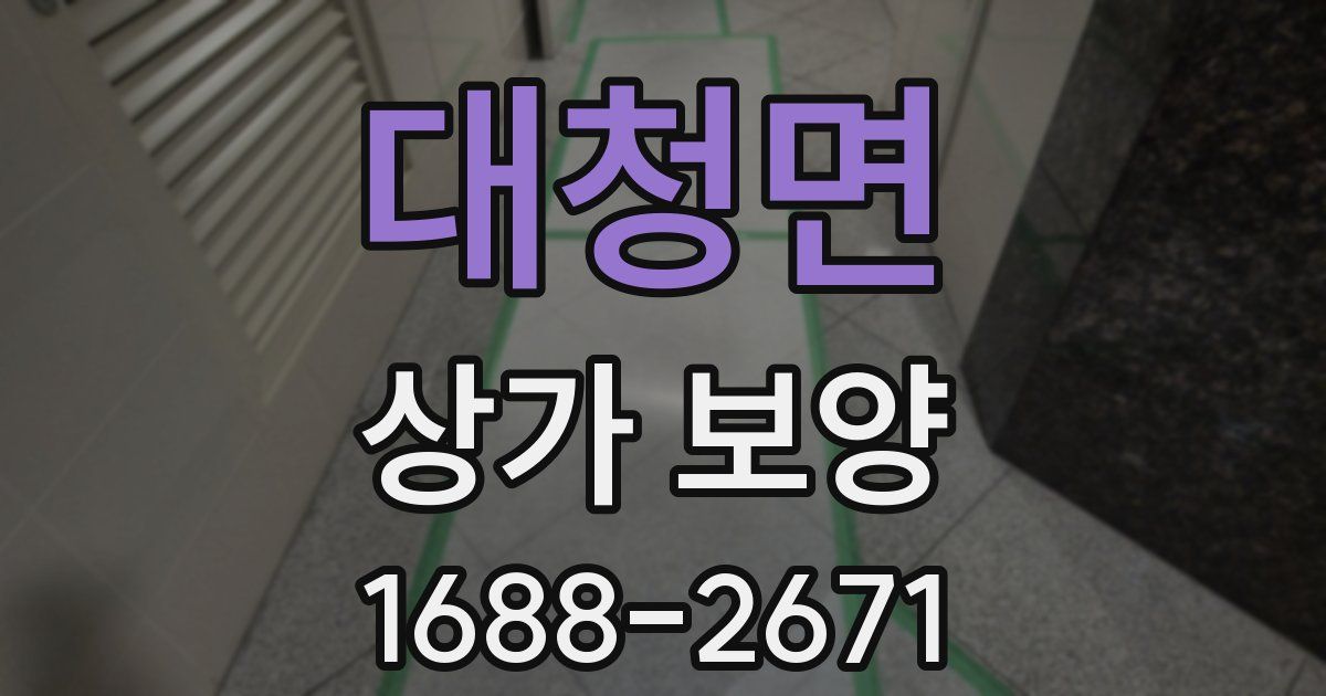 대청면 상가 보양