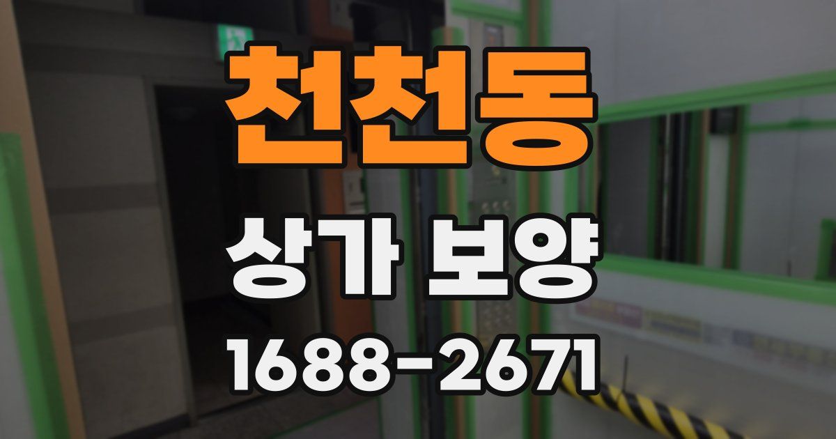 천천동 상가 보양
