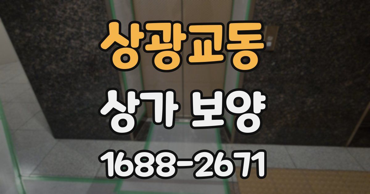 상광교동 상가 보양