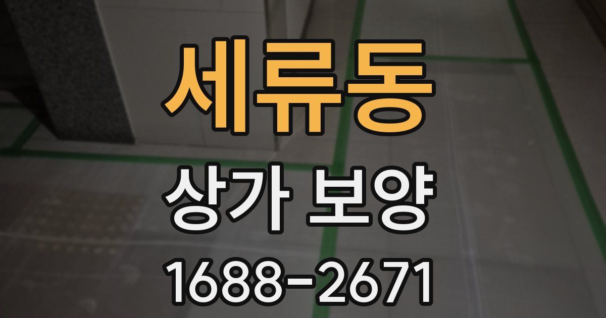 세류동 상가 보양