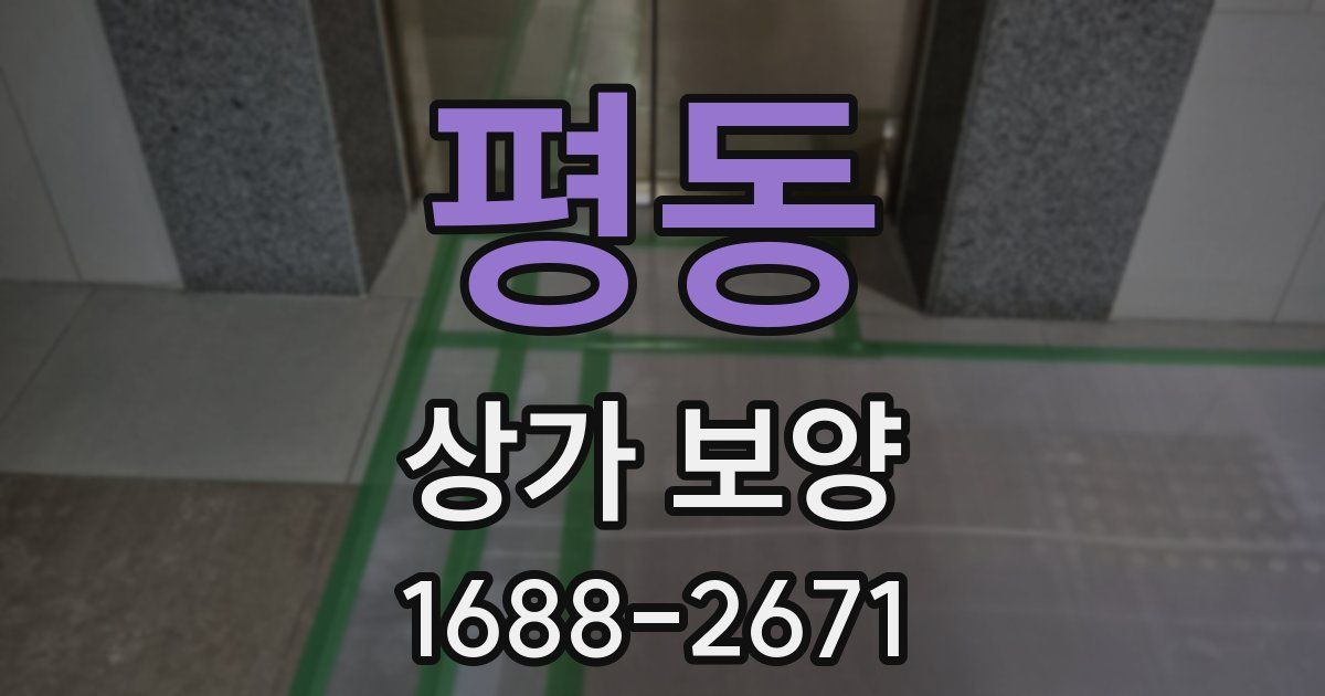 평동 상가 보양
