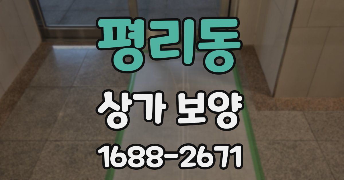 평리동 상가 보양