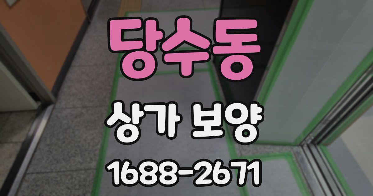 당수동 상가 보양