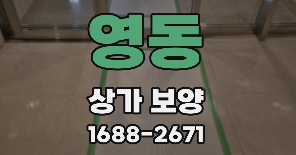 영동 상가 보양