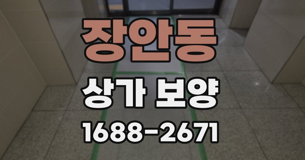 장안동 상가 보양