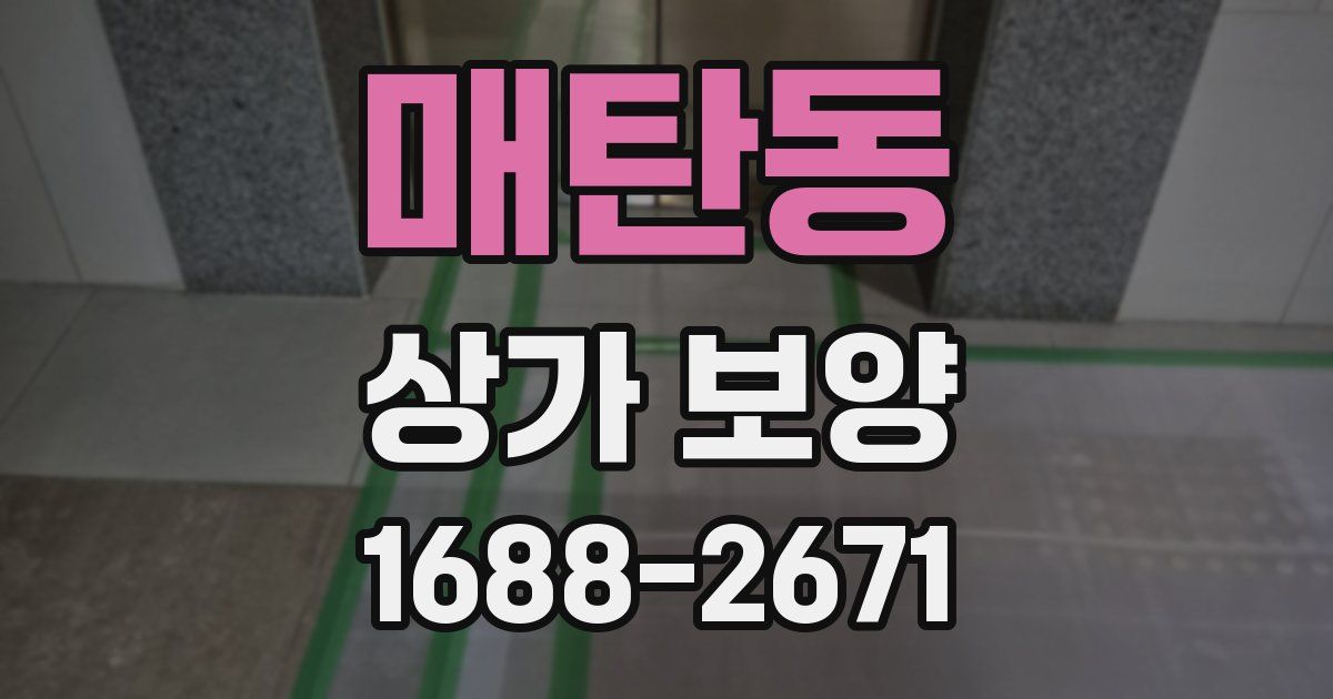 매탄동 상가 보양