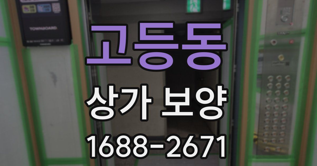 고등동 상가 보양