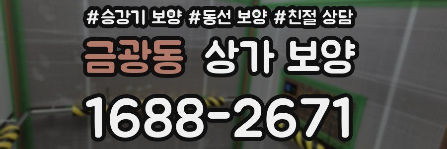 금광동 상가 보양