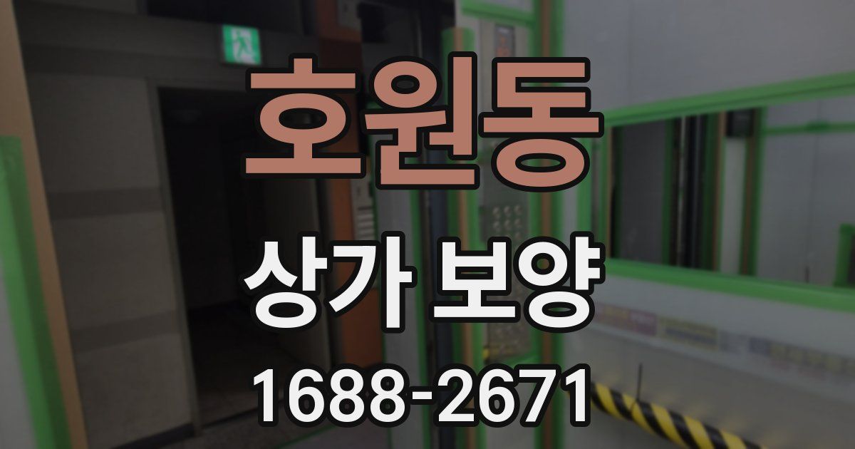 호원동 상가 보양
