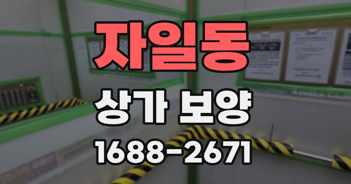 자일동 상가 보양