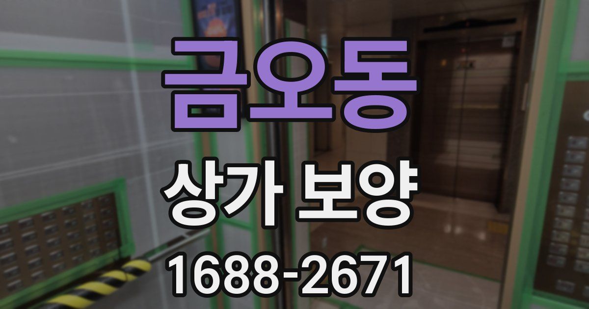 금오동 상가 보양