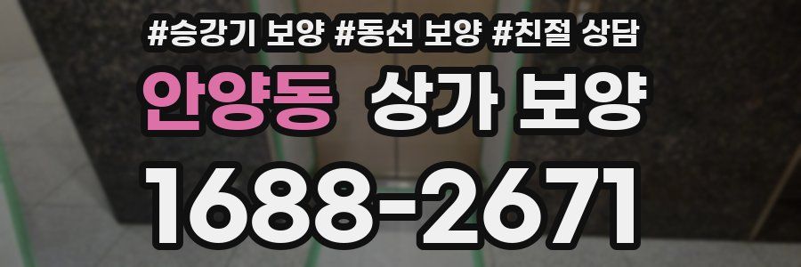 안양동 상가 보양