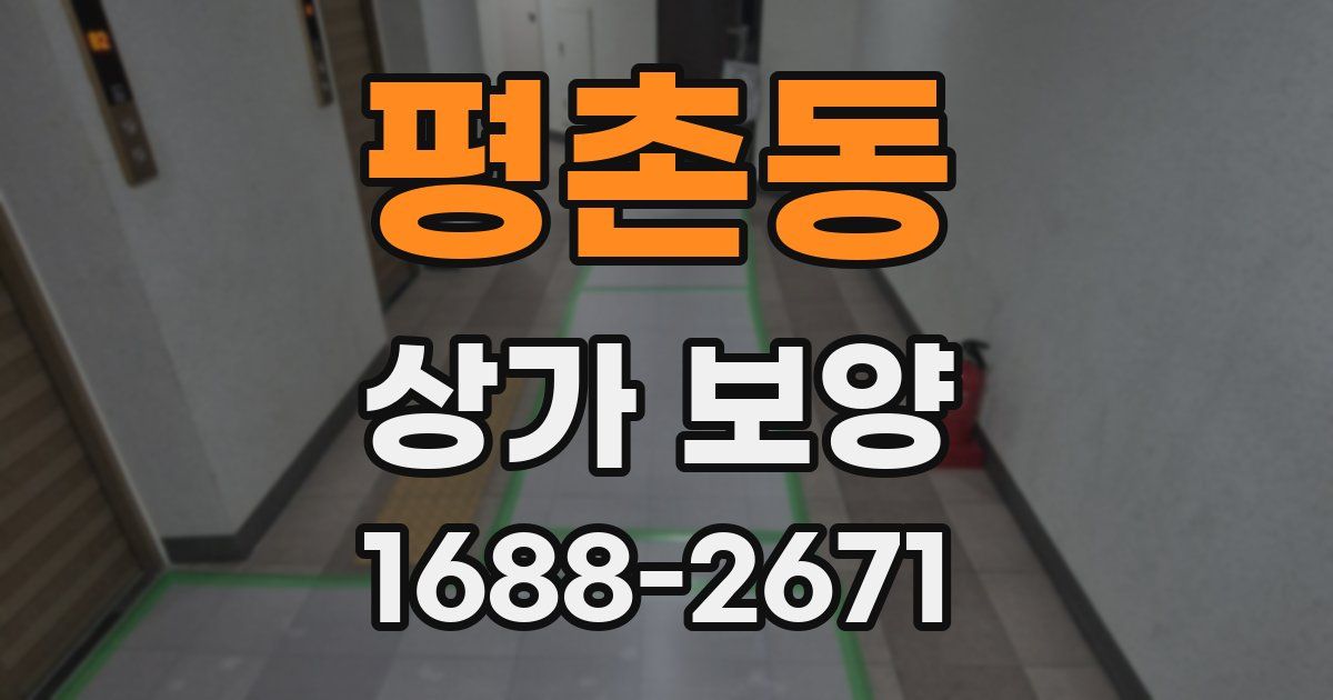 평촌동 상가 보양
