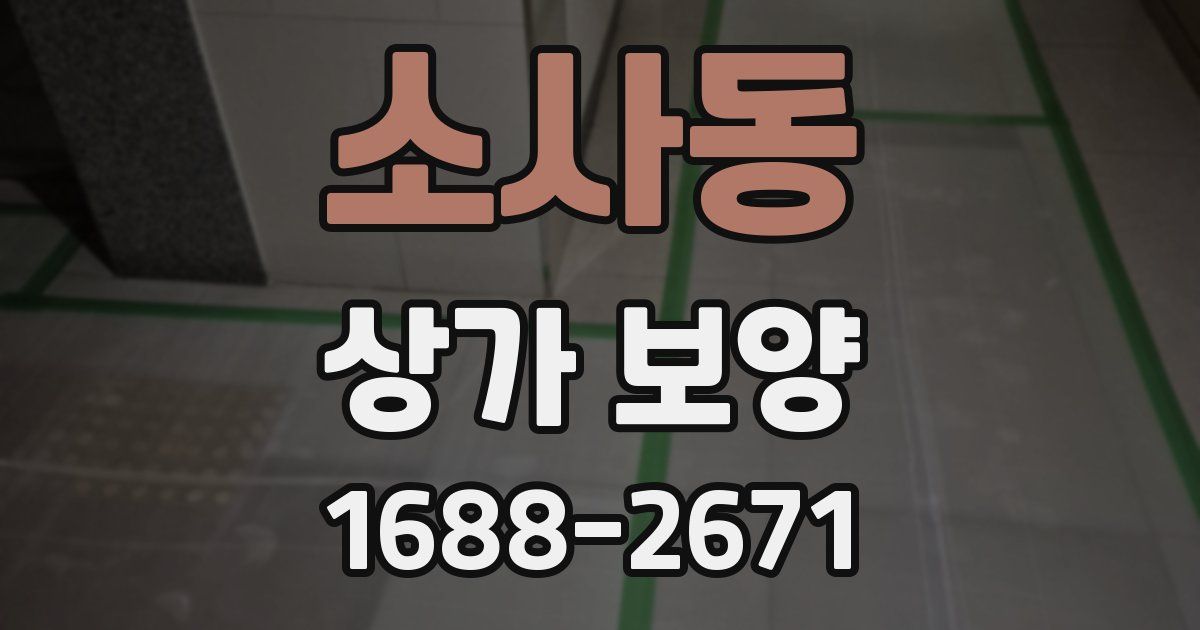 소사동 상가 보양