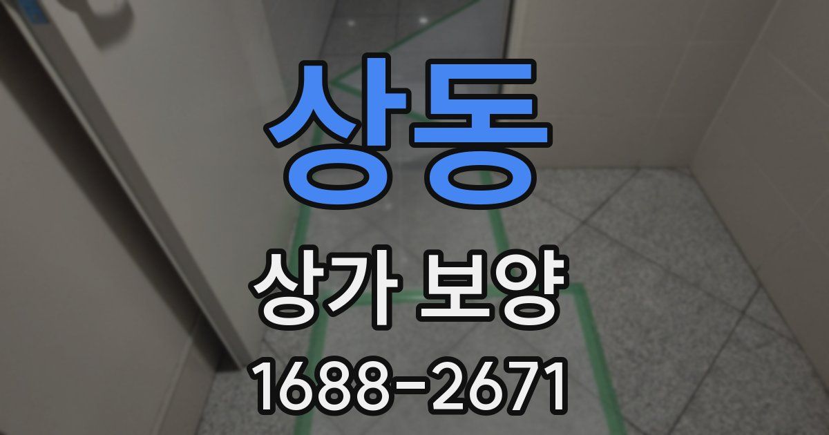 상동 상가 보양