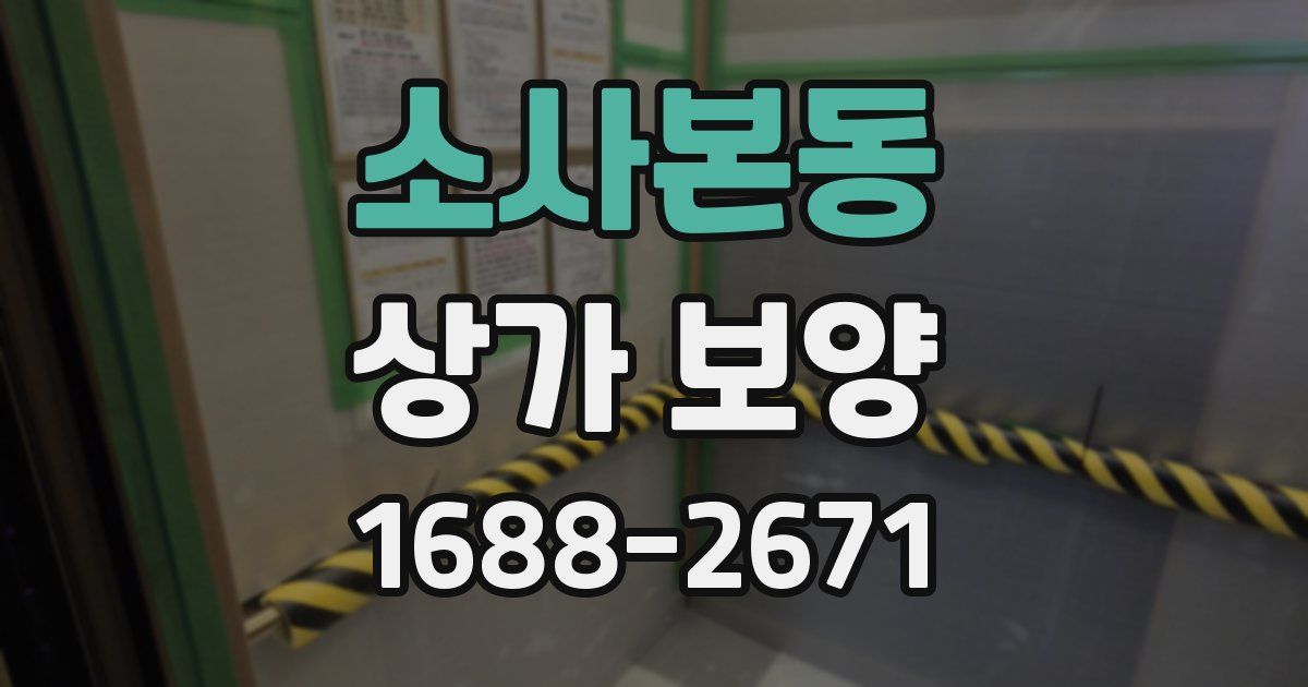 소사본동 상가 보양