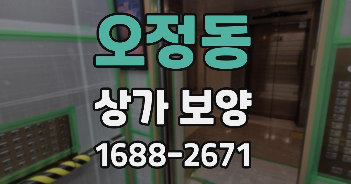 오정동 상가 보양