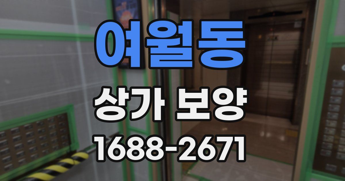 여월동 상가 보양