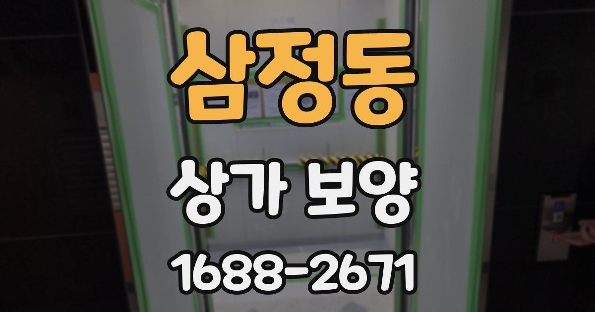삼정동 상가 보양