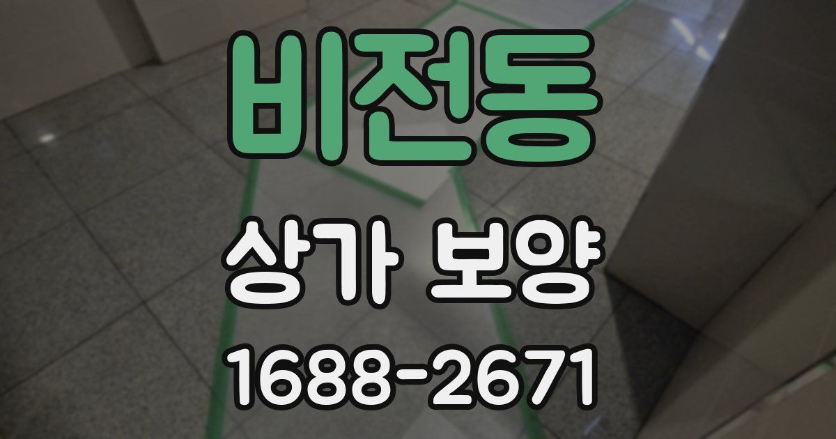 비전동 상가 보양