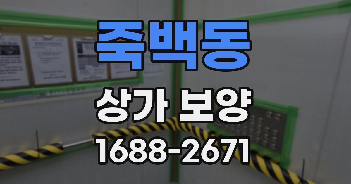 죽백동 상가 보양