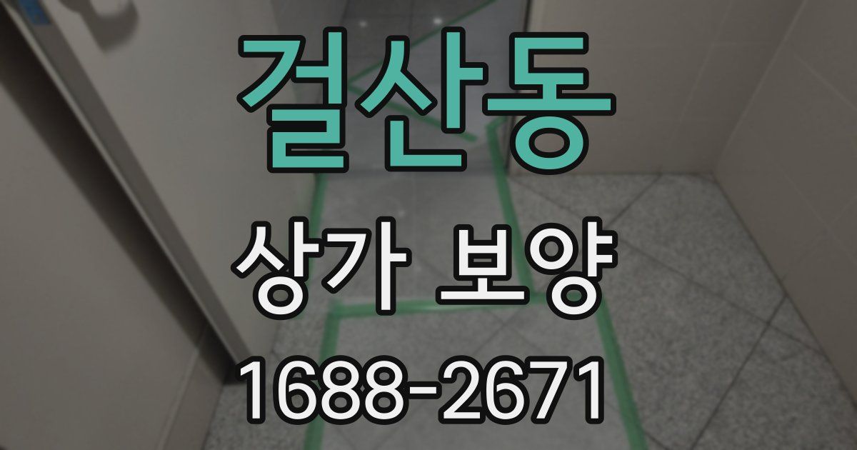 걸산동 상가 보양