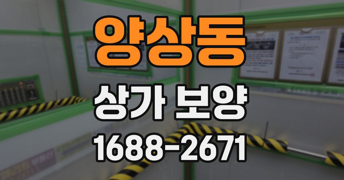 양상동 상가 보양