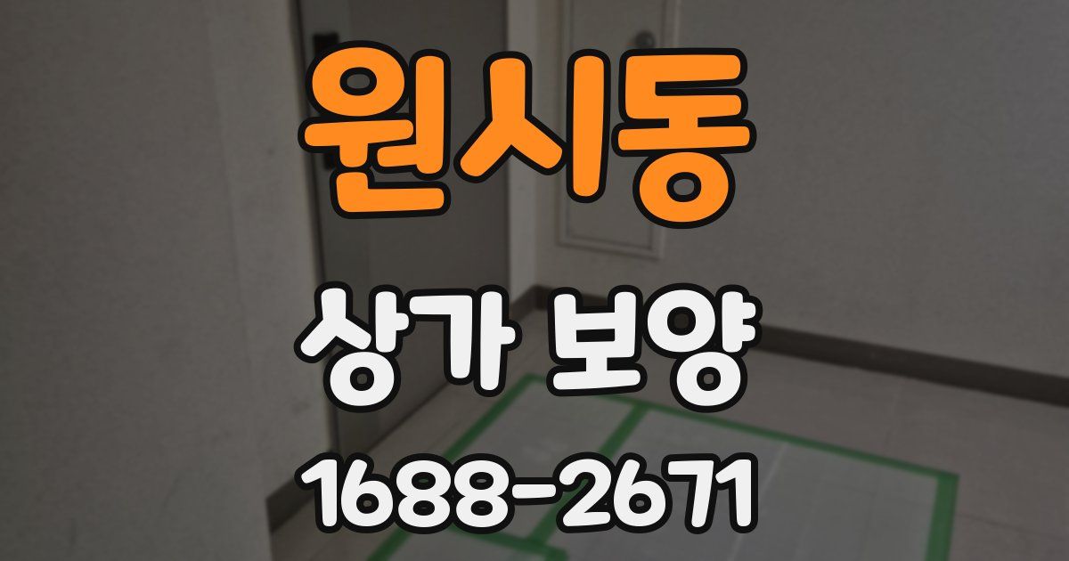 원시동 상가 보양