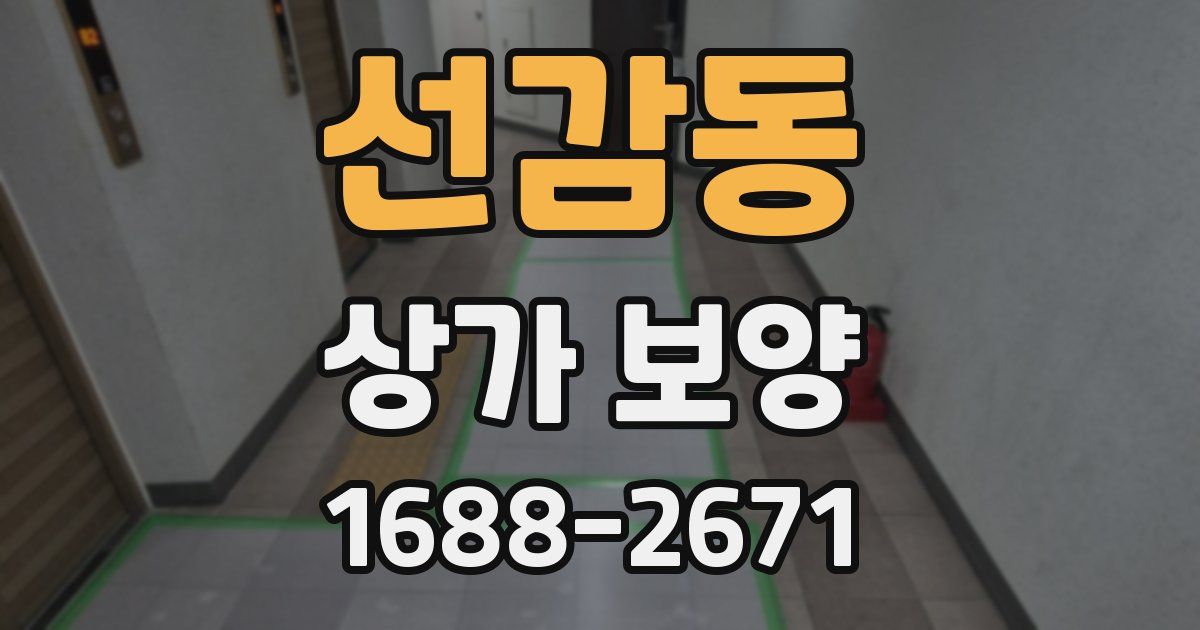 선감동 상가 보양
