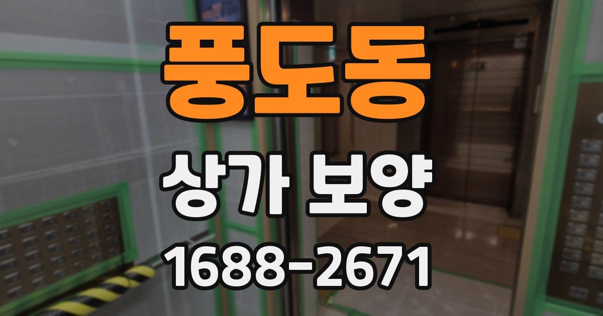 풍도동 상가 보양
