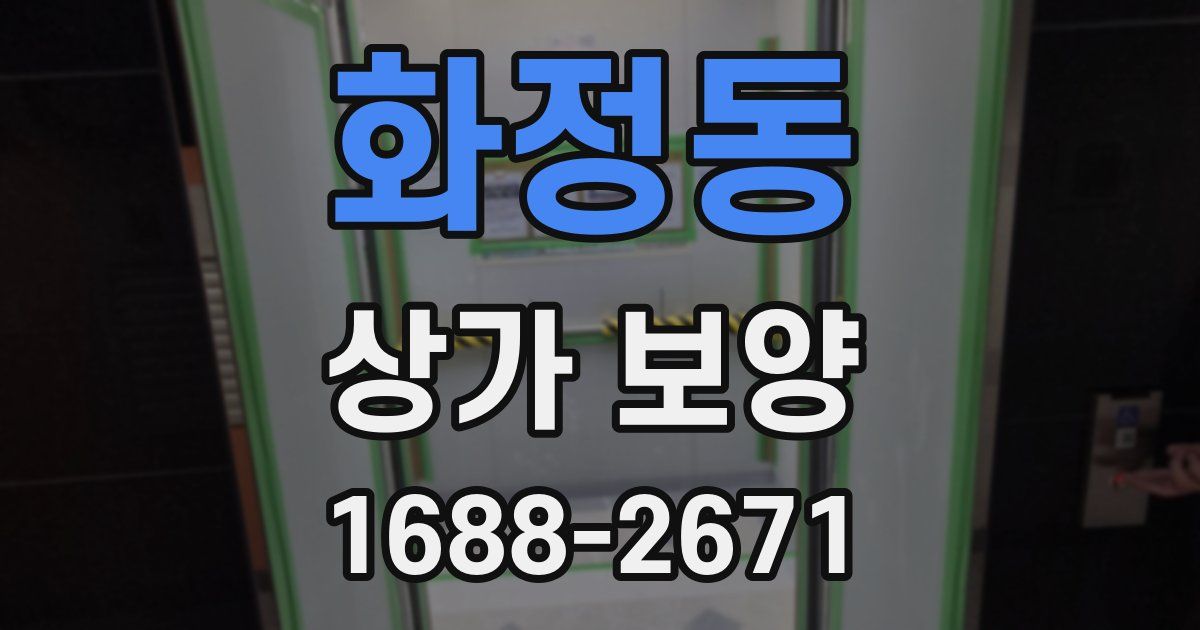 화정동 상가 보양