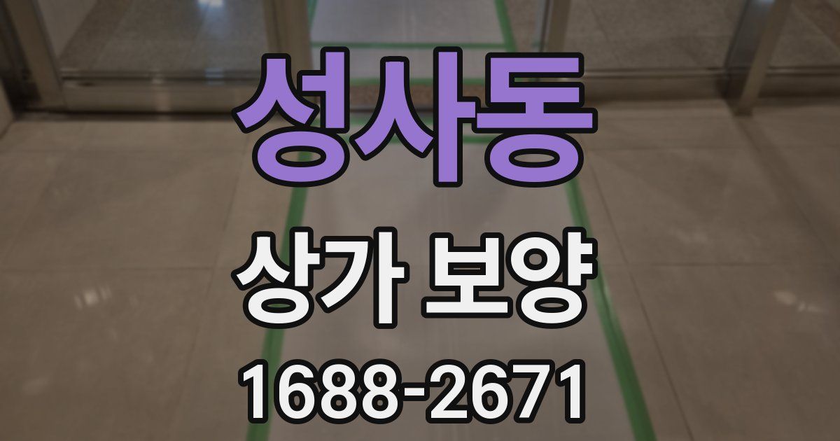 성사동 상가 보양