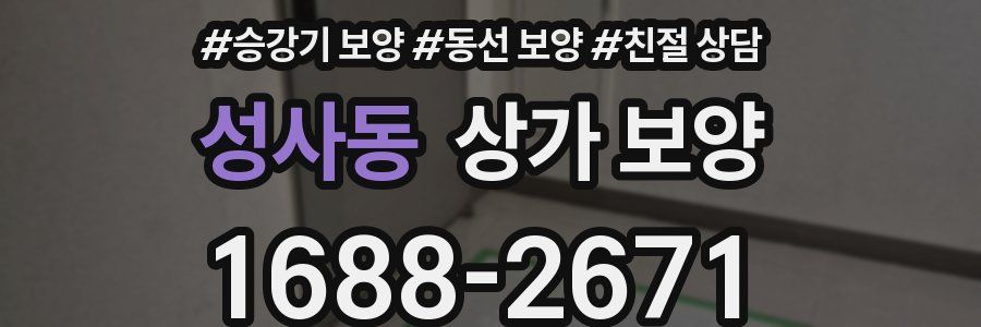 성사동 상가 보양