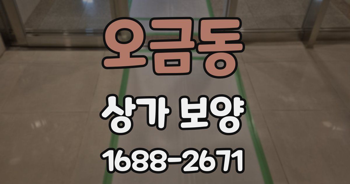오금동 상가 보양