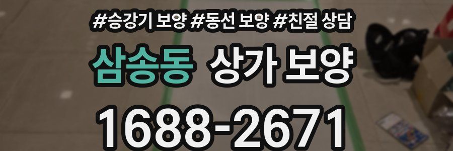 삼송동 상가 보양