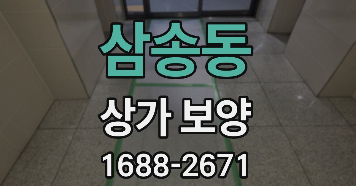 삼송동 상가 보양