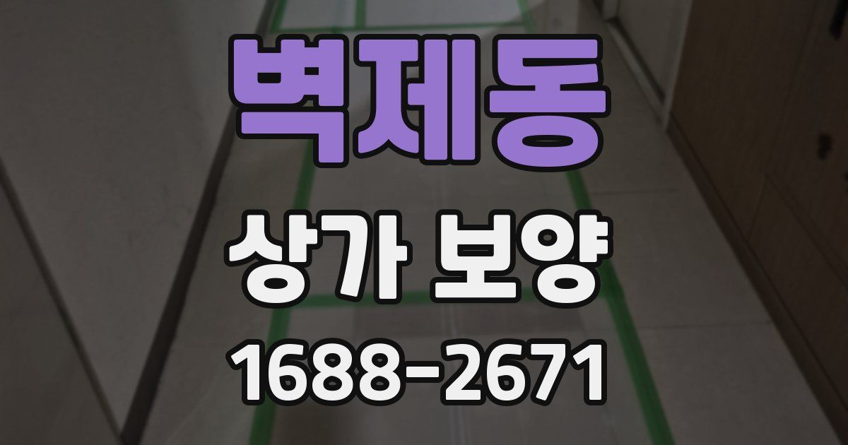 벽제동 상가 보양