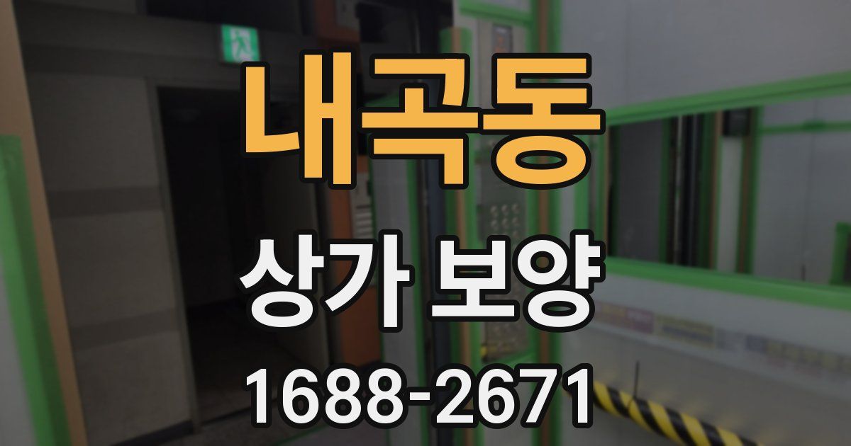내곡동 상가 보양