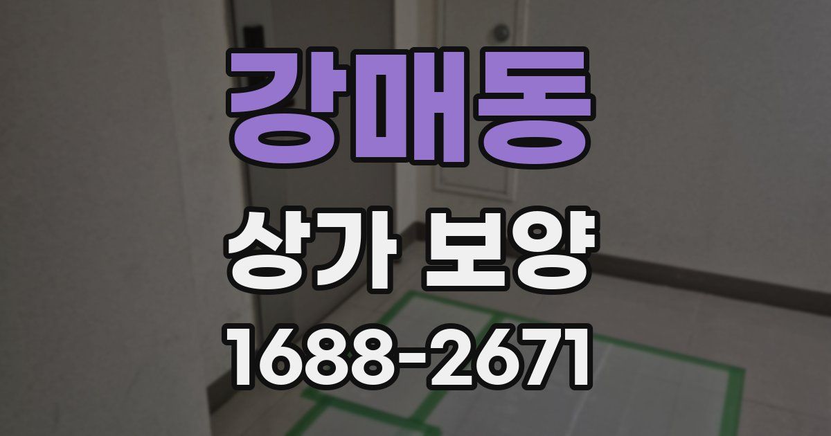 강매동 상가 보양