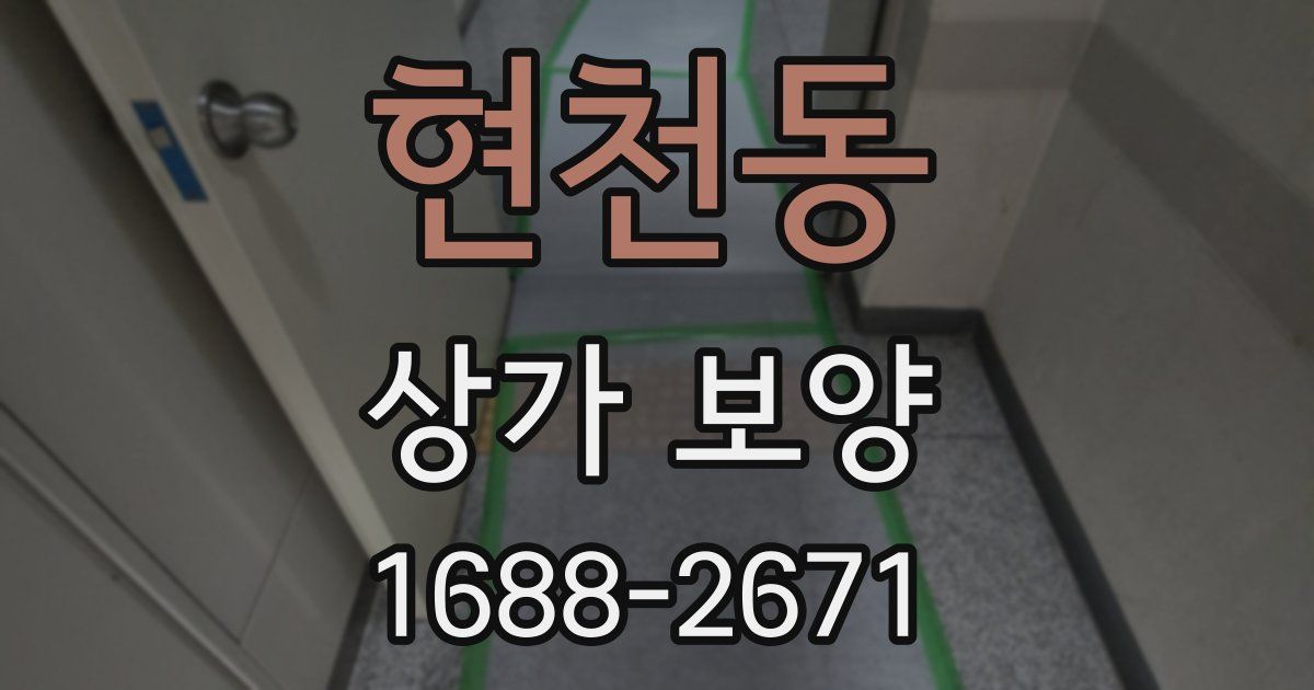 현천동 상가 보양