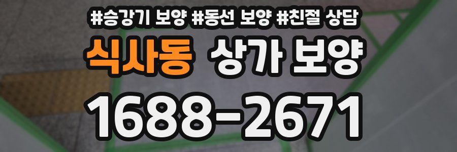 식사동 상가 보양