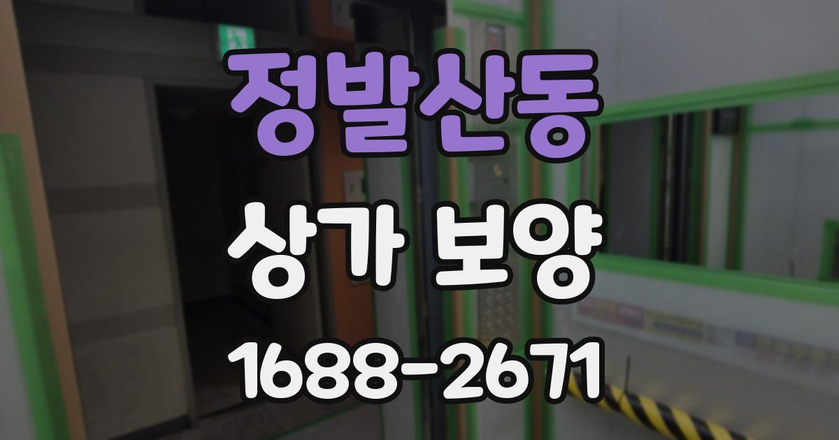 정발산동 상가 보양