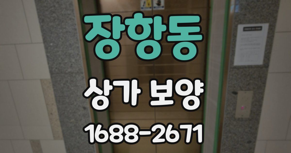 장항동 상가 보양