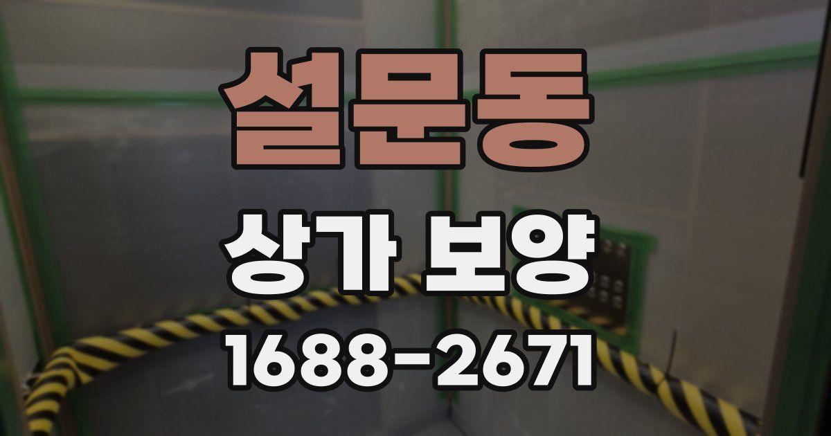 설문동 상가 보양