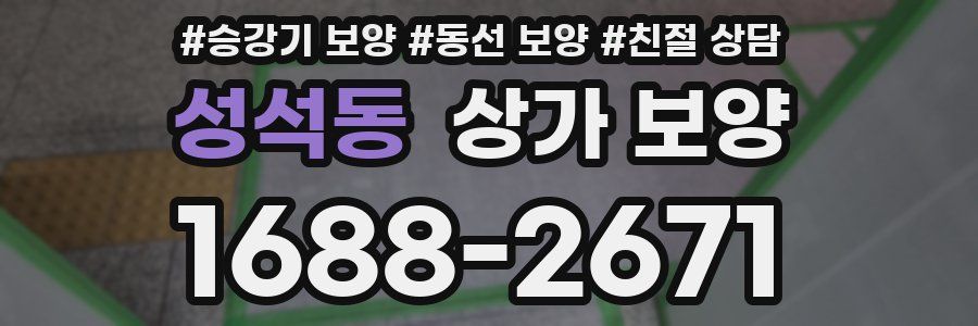 성석동 상가 보양