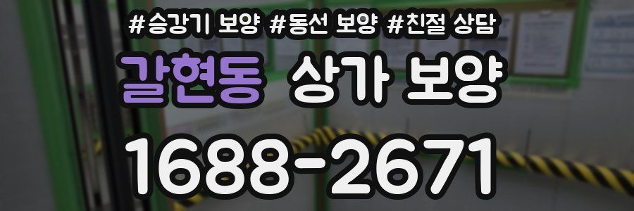 갈현동 상가 보양