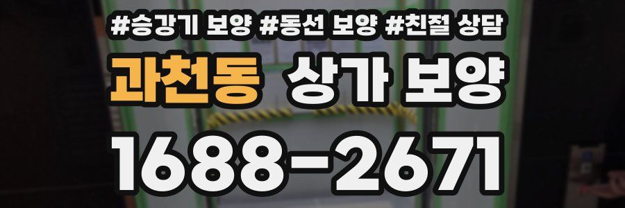 과천동 상가 보양