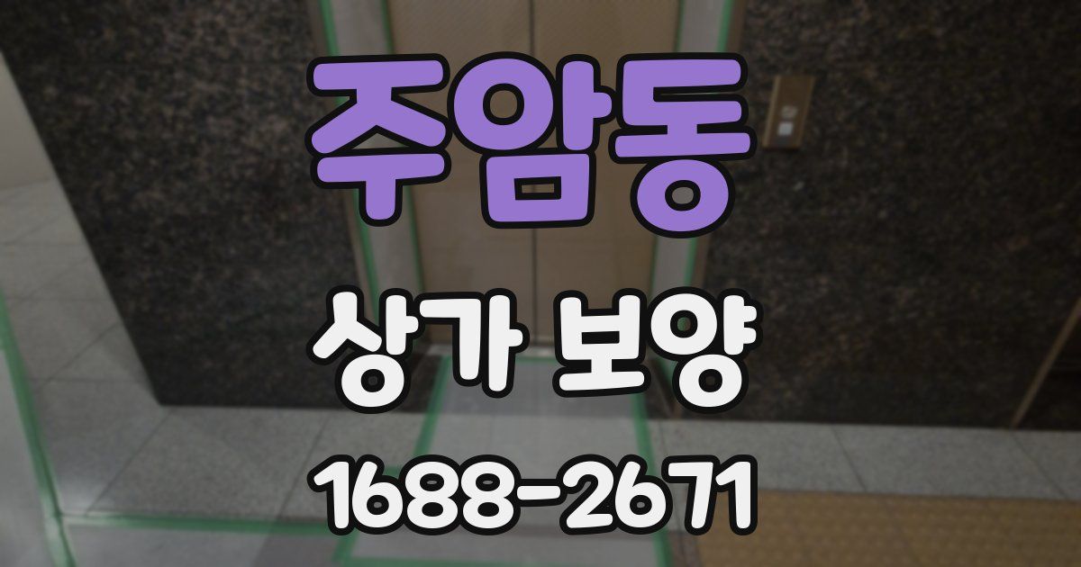 주암동 상가 보양